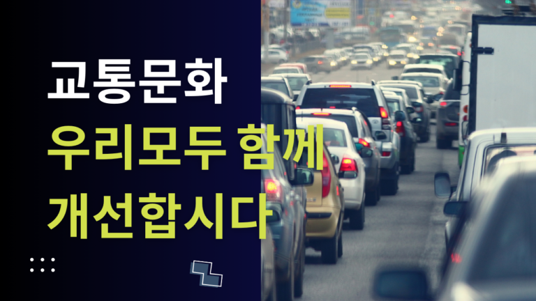 교통문화의 발달과 함께 나타나는 어두운 면과 개선 방안